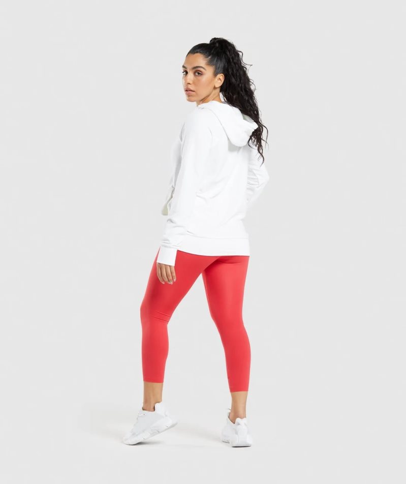 Women's Gymshark Training Hoodie White | CA 6D1835